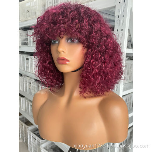 Mayqueen Vendor Ombre Color Water Wave Brazilian Virgin Hair Wig For Black Woman Wholesale Human Hair HD Lace Front Wig